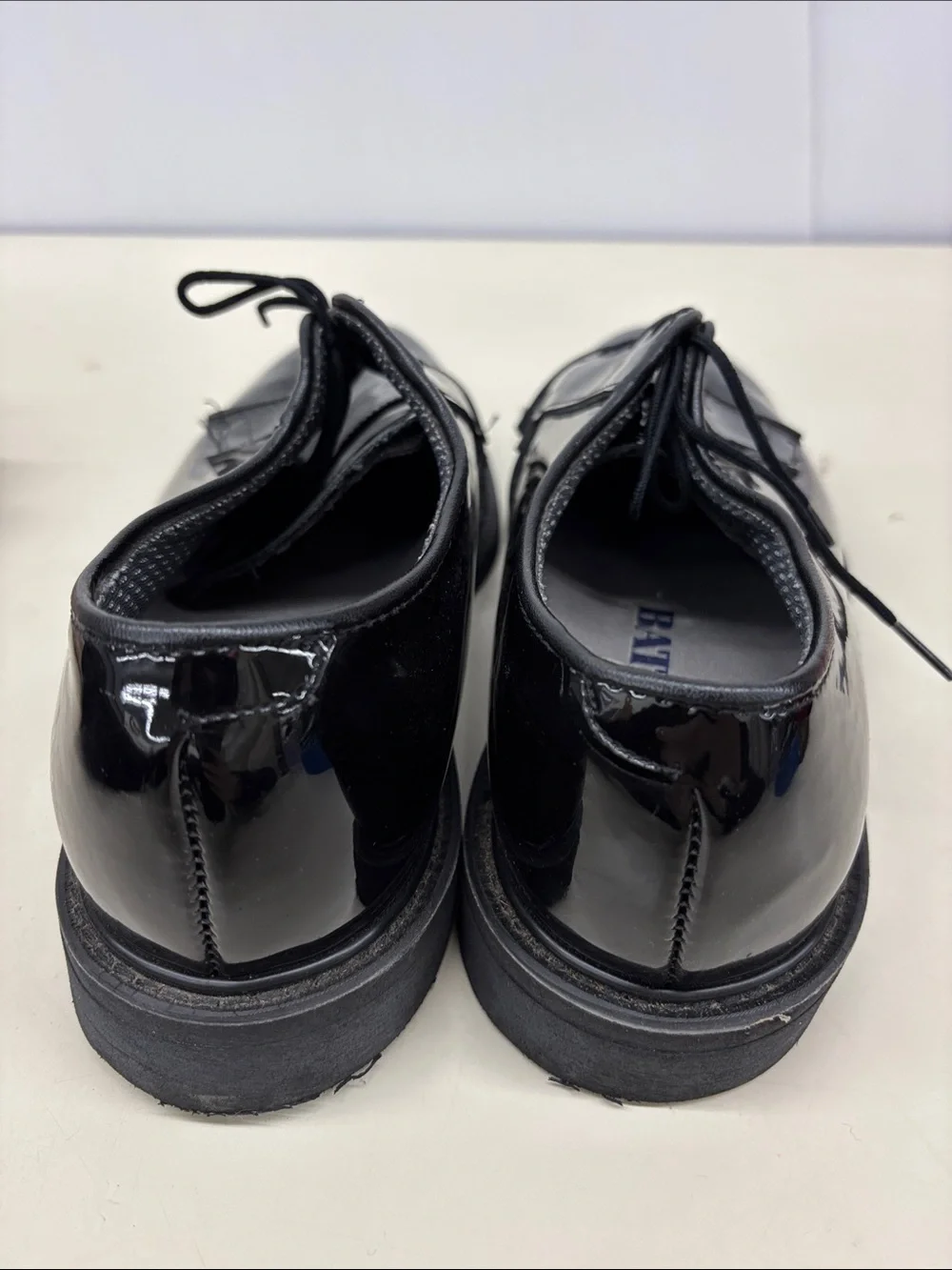 Bates Black Patent Leather Derby Dress Shoes